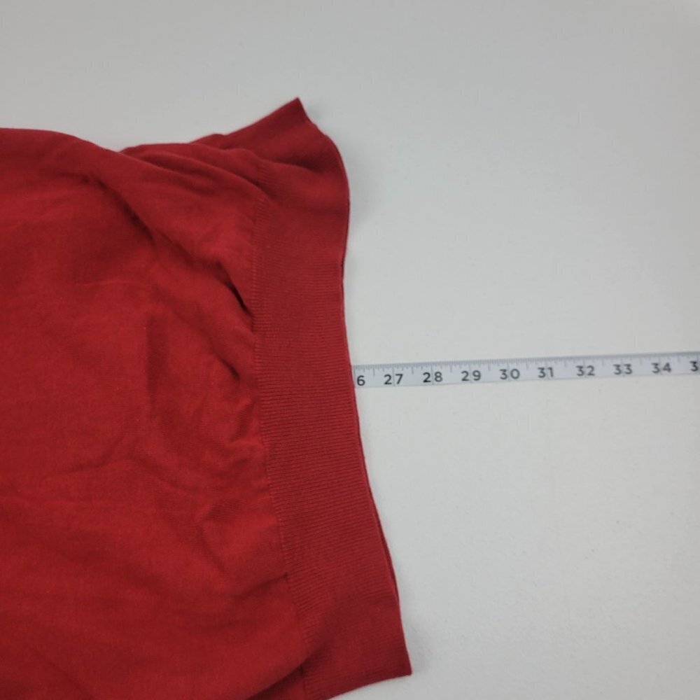 Jos A Bank signature collection quarter zip sweater mens pima Large red Mens 434 - Picture 8 of 10